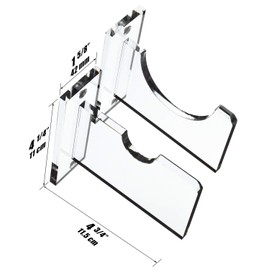 Better Display Cases Baseball Bat Wall Mount For Horizontal Display -- Sturdy Clear Acrylic Holder Fits Any Baseball or Softball Bat -- Easy To Install (A023-B-LS)