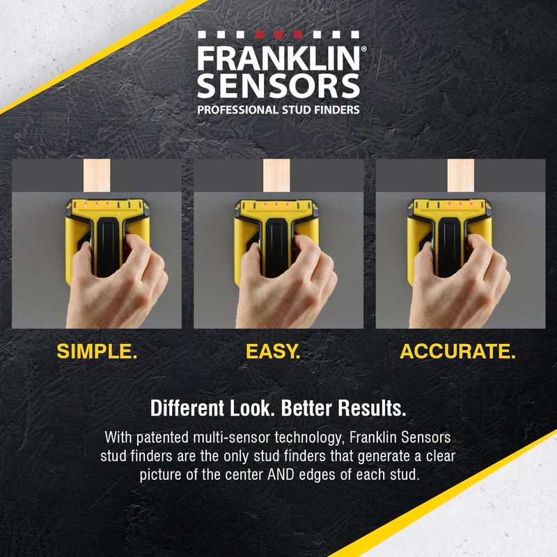 Franklin Sensors ProSensor T9 Stud Finder with 8-Sensors, Wood &