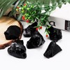 1Lb Black Obsidian Crystal Rocks Raw Stones for Tumbling, Black