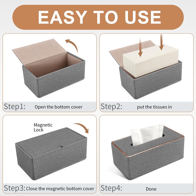 LADSTAG Tissue Box Tissue Dispenser Cosmetic Tissues Box Made of