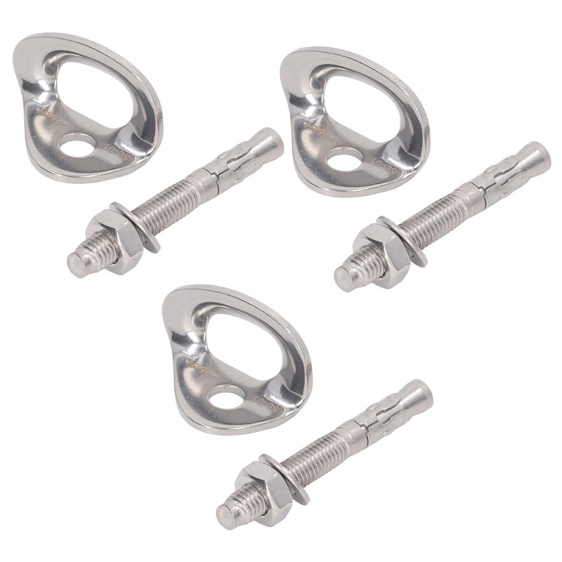 3Pair Rock Climbing Bolt Hanger Stainless Steel Climbing Anchor for
