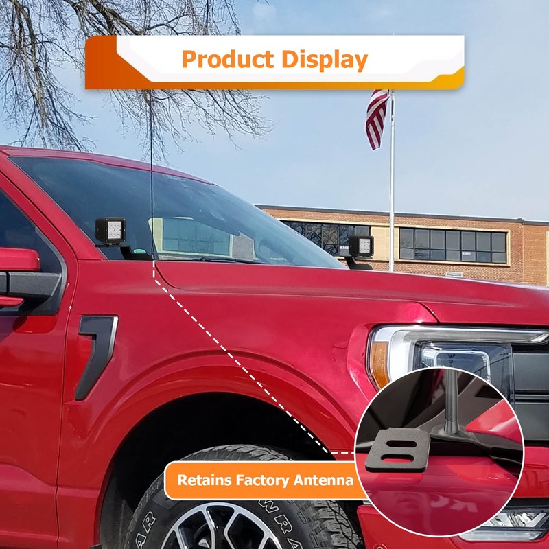 WeiSen Ditch Light Brackets Compatible with F150 Raptor 3rd 2021-2024