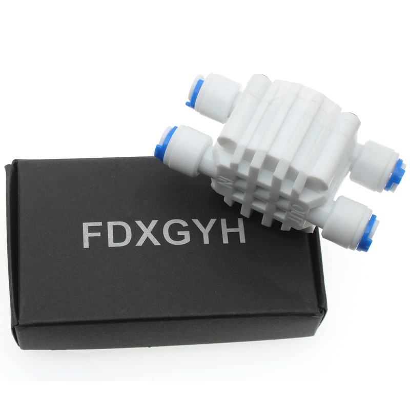 1/4" Tube 4 Way Port Auto Shut Off Valve Quick-Connect