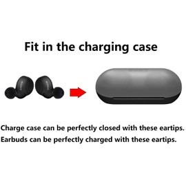 BLLQ Ear Tips Replacement for Sony Earbuds WF WI MDR Series Silicone Earbuds Eartips Compatible with Sony in-Ear Earphone WF-1000XM4 WF-SP800N WF-1000XM3 MDR-XB50AP WI-C310 C200, S/M/L 6 Pairs Black