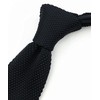 Rossika Men Classic Light Blue Textured Knit Woven Silk Tie