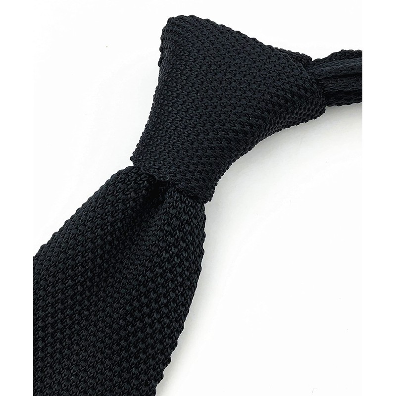 Rossika Men Classic Light Blue Textured Knit Woven Silk Tie