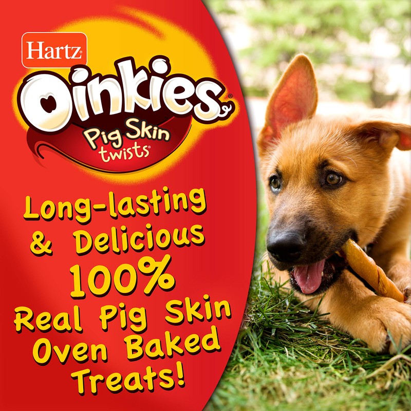 Hartz Oinkies Pig Skin Twists 3" (10 Pack)