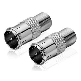 conecto F-Quick Male to F Female Adapter Screws onto a Classic F Male with Thread and Converts it to Quick Plug (2 Pieces)