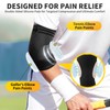 CAMBIVO 1 Pair Elbow Compression Sleeve with Removable Strap &