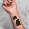 4 x 'Minimalist Emo Boy' Temporary Tattoos - Water Resistant,