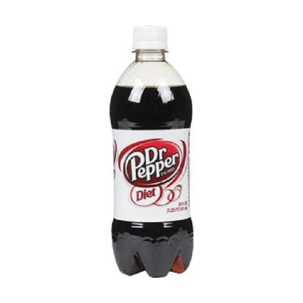 Dr. Pepper Diet Soda, 20 Fl Oz (Pack of 24)