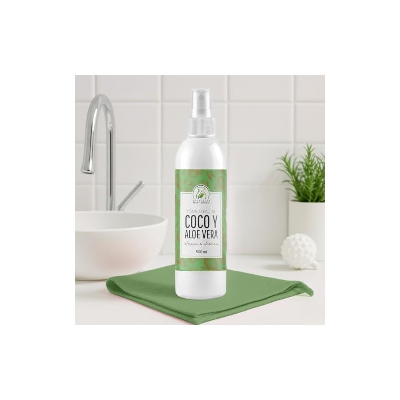 Tónico Facial Hidratante De Coco Con Aloe Vera Productos Mart