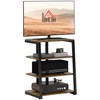 HOMCOM 4-Tier TV Stand with Storage, Entertainment Center with Adjustable