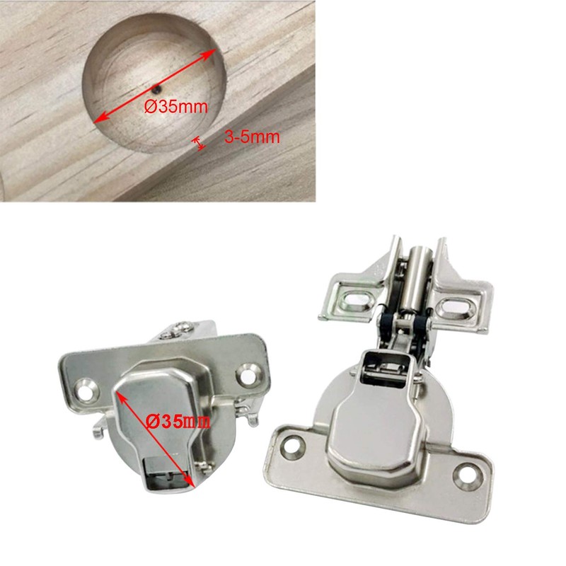 LIKERAINY 95Deg Inset Face Frame Hinge 35mm with Hydraulic Damper