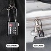 Brinks TSA Accepted Indicator Luggage Lock, Black - Resettable Combination,