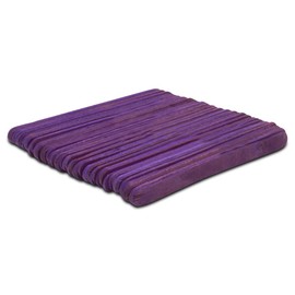 Purple Popsicle Sticks for Crafts by Woodpeckers - 4-1/2 Inch, Pack of 100, Wax Wooden Craft Sticks