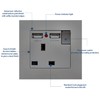 Electrical Single Switched Power Socket, 3-pin 13A Switched Plug Screwless