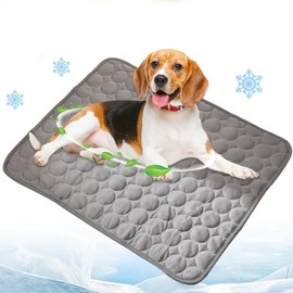 Dog Cooling Mat 28" x 22", Washable Portable Pet Coolings Pad for Dogs & Cats Sleeping Mat for Home & Outdoor, Keep Cooling for Pets (Grey)