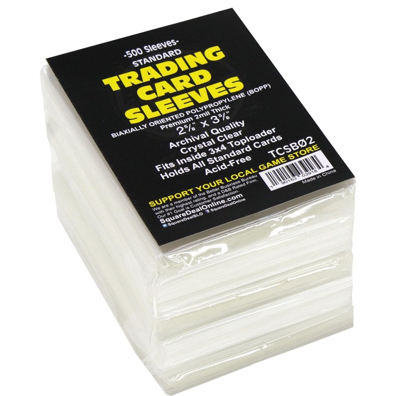(20 Packs) TCSB02 Polypropylene Trading Card Sleeves - Each Pack