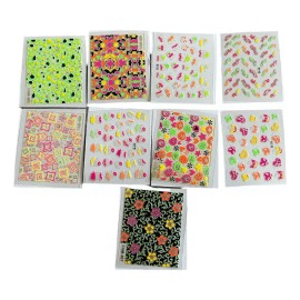 Decoración De Uñas Stickers Tatto De Nails 9 Hojas