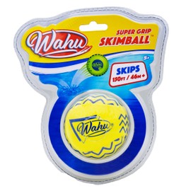 WAHU Super Grip 100% Waterproof Skimball Pool Toy, Water Skipping Ball for Pool and Beach, Skips Over 150' on Water, Yellow