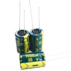 YUNGUI 20pcs 1000uF 35V Capacitor,13x20MM ±20% Electrolytic Capacitors 35V, 1000uf Aluminum Capacitors High Frequency Industrial Electrical Capacitors for DIY Soldering Electronic Projects