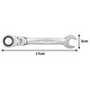 Tone Oscillating Ratchet Glasses Wrench HPRMF-15 Double Side Width 0.6