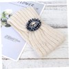 LALAFINA 3pcs Knitted Hair Hoops for Women Elastic Rhinestone Headwrap