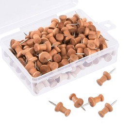Wooden Push Pins Push Pins for Cards Calendar Photos Craft Projects Cork Board 100 Pieces