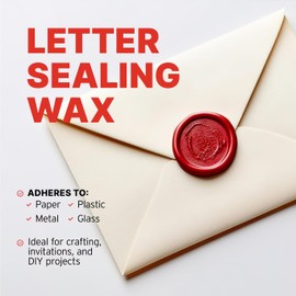 IDB 4.8 oz White Pearl Letter Sealing Wax - Adheres to Paper, Plastic, Glass & Metal for Crafting, Invitations, Scrapbooking, and Envelope Sealing