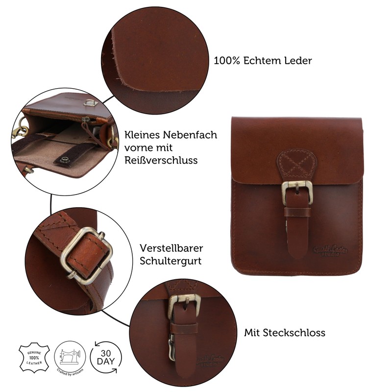 Gusti Cadel E. Bicycle Bag Leather Handlebar Bag Shoulder Bag