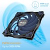 Akasa Alucia XS12, 120 mm PWM Case Fan, High Performance
