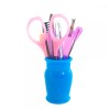 LIANG DUO Set Maquillaje Enchinador Pinzas Tijeras Aplicadores Manicur