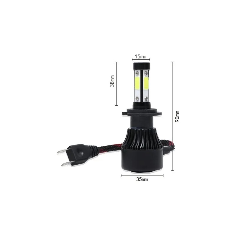 Kit De Faros Delanteros De 4 Lados H7 9005 Led