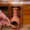 Palo Santo Mini Chiminea – Elegant Ceramic Incense Holder for
