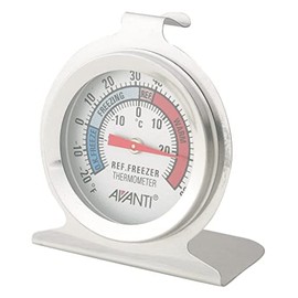 Avanti Refrigerator Thermometer, Silver/White