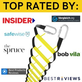 Fire Escape Ladder 3 Story | Rope Ladder Fire Escape for Homes 3rd Floor | Portable, Foldable & Compact | Emergency Ladder Suitable for Balcony & Windows | Survival Tool in Case of Fire Brake