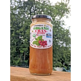 NATURZ BEEZ ORGANIC RAW HONEY & ORGANIC CRANBERRY 1LB / 454g 100% USDA ORGANIC CERTIFIED