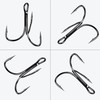 Fishing Treble Hooks Kit, 180pcs Sharp Round Bend Treble Hooks