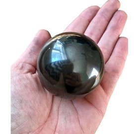 Chrygema – Natural Shungite Stone 100% Russia (5 cm Shiny Ball)