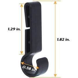 12 Pieces Headlamps Clips Non-slip Hard Hat Light Clips Easy Fit Helmet Clip Used for Running Camping Fishing Cycling Hiking Construction, Black, S