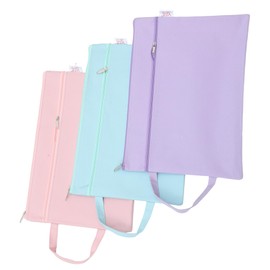 FUNOMOCYA 3pcs File Organizer Bag Zipper Pouches for Office Supplies Pencil Case Pen Bag