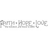 RoomMates RMK1767SS Faith, Hope and Love Peel and Stick Quotable