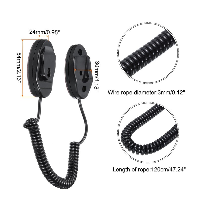 QUARKZMAN Retractable Security Cable Lock, F2 Remote Control Cable Leash,