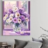 ShineSnow Daisy Purple White Flowers in Vase Art Acrylic Paint