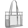 TINYAT Large Clear Tote Bag for Women Transparent Beach Bag