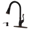 APPASO Oil Rubbed Bronze Kitchen Faucet with Soap Dispenser, Stainless