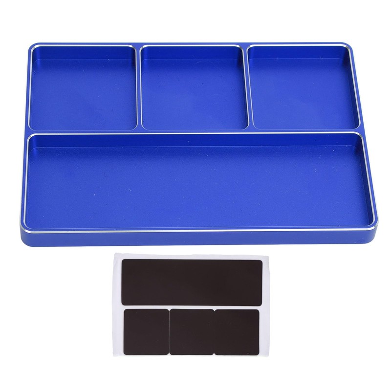 Ongwan Screw Tray Aluminum 4 Grid RC Repair Screw Tray