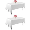 2 Pack White Table Cloth for Rectangle Tables,60x102 inch-Washable and