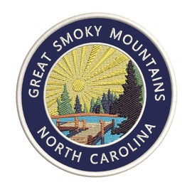 Lake Dock - Great Smoky Mountains - North Carolina 3.5" Embroidery DIY Iron or Sew-on Decorative Patches Vacation Adventure Theme Novelty Applique